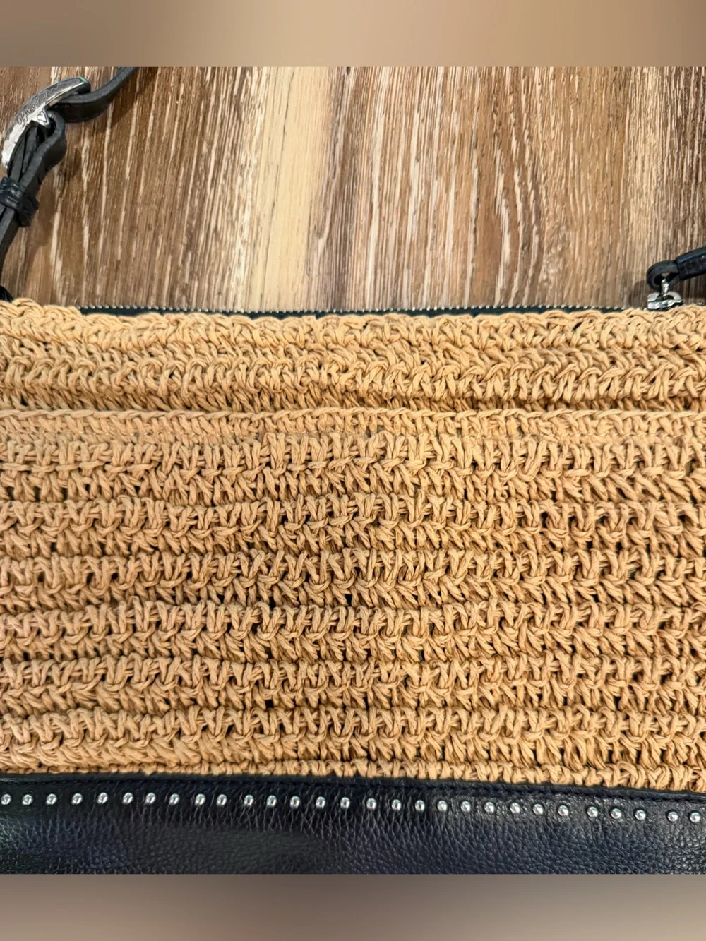 Brighton Straw & Leather Crossbody